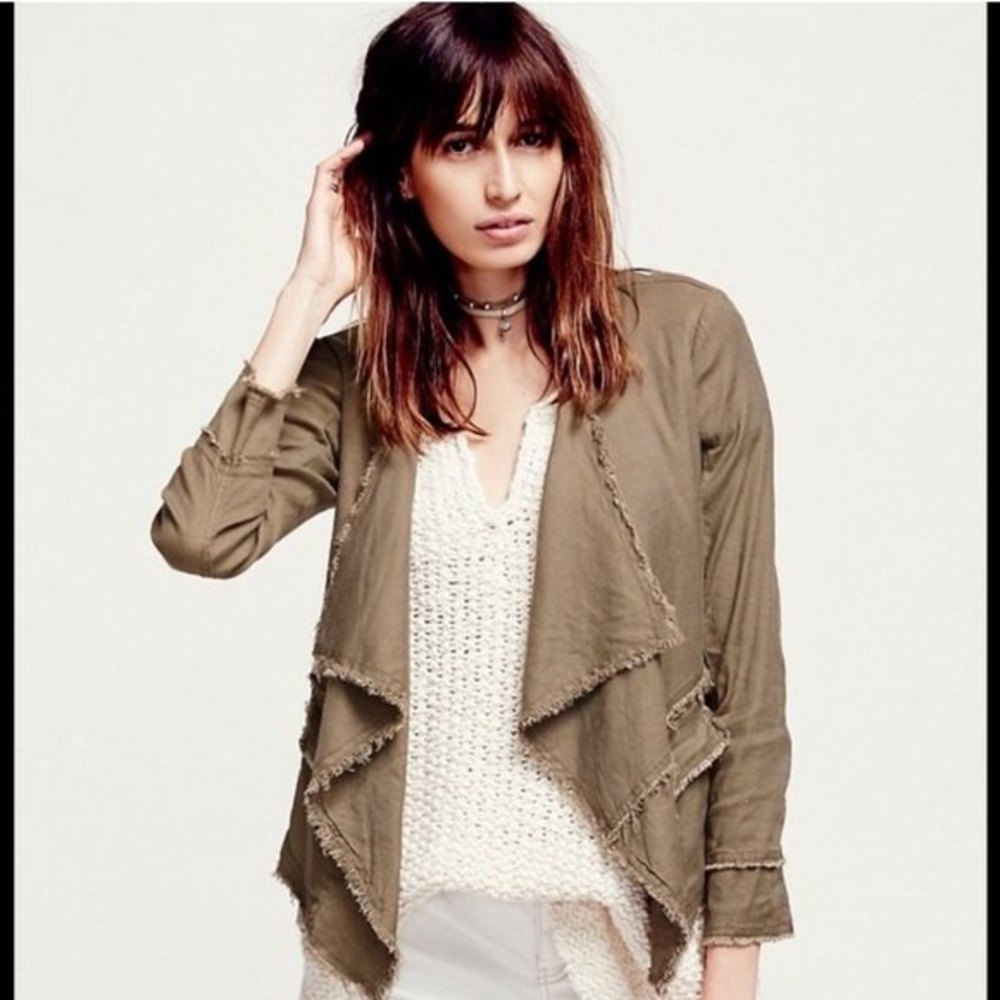 Free People Raw Femme Linen Jacket, Size S